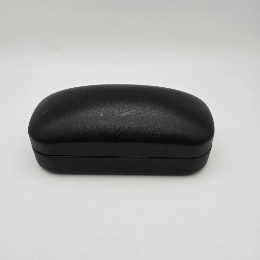 Nike Eyeglass Case Black Leather Clam Shell Authentic Nike Product Brand New